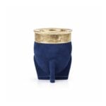 Mate Imperial Calabaza, Cuero Gamuzado 12x10cm aprox. (Color Azul)