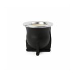 Mate Camionero Nativo, Termico de Pvc con Virola de Acero COLOR NEGRO (10x10cm aprox.)