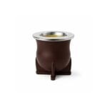 Mate Camionero Nativo, Termico de Pvc con Virola de Acero COLOR MARRON (10x10cm aprox.)