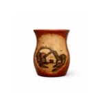 Mate Cuero Forrado, Palo Santo (10x7cm aprox.)