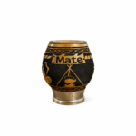 Mate Coco Pie De Hierro, Tallado Calabaza Diseño Gaucho (10x8cm aprox.)