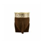 Mate Imperial Calabaza, Cuero Gamuzado 12x10cm aprox. (Color Marron)