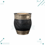 Mate Roma Calabaza , Alpaca Cuero Tallado (Color NEGRO)