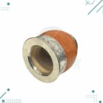 Mate Roma Calabaza , Alpaca Cuero Tallado (Color SUELA) - Imagen 3