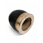 Mate Roma Calabaza Alpaca, Cuero Tallado y Virola Cincelada (Color Negro) (10x9cm aprox) - Imagen 4