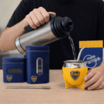 Combo Matero - Mate Pampa Bocon (boca juniors) + Yerbera/Azucarera Pampa (boca juniors) + Bombilla - Imagen 2