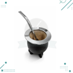 Mate Camionero Interior Calabaza Color Negro Virola ACERO + Bombilla de Regalo - Imagen 2