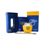 Combo Matero - Mate Pampa Bocon (boca juniors) + Yerbera/Azucarera Pampa (boca juniors) + Bombilla