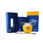 Combo Matero - Mate Pampa Bocon (boca juniors) + Yerbera/Azucarera Pampa (boca juniors) + Bombilla