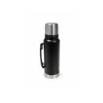 Combo Matero - Termo 1.2L Acero con Manija (negro) + Mate Imperial Negro Croquelado con Bolitas de Acero + Yerba Playadito 500g + Bombilla - Imagen 4