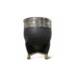 Combo Matero - Termo 1.2L Acero con Manija (negro) + Mate Imperial Negro Croquelado con Bolitas de Acero + Yerba Playadito 500g + Bombilla - Imagen 3