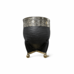 Combo Matero - Termo 1.2L Acero con Manija (negro) + Mate Imperial Negro Croquelado con Bolitas de Acero + Yerba Playadito 500g + Bombilla - Imagen 3