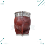 Mate Imperial Diseño Pelota de Futbol, Base Alpaca Color Marron (13x10cm aprox.) - Imagen 5