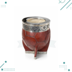 Mate Imperial Diseño Pelota de Futbol, Base Alpaca Color Marron (13x10cm aprox.) - Imagen 2