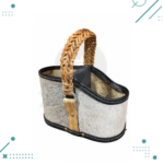 Media Canasta Premium Pelo Vacuno- Color Gris