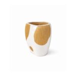 Mate Ranchero Artesanal Manchas Blancas (10x8cm aprox.)