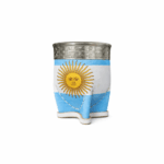 Mate Imperial Premium Alpaca Bandera Argentina (12x10cm aprox.)