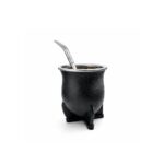 Combo Matero - Mate Camionero Negro + Yerbera y Azucarera Matero + Bombilla - Imagen 3