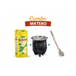 Combo Matero - Mate Camionero Negro + Yerba Playadito 500g + Bombilla