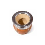 Mate Calabaza, Cuero Color Suela (10x10cm aprox.) - Imagen 3