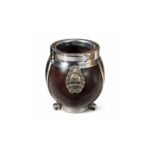 Mate Calabaza con Dije de Alpaca Diseño Escudo Nacional (10x7cm aprox.)