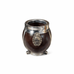 Mate Calabaza con Dije de Alpaca Diseño Escudo Nacional (10x7cm aprox.)