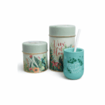 Combo Matero - Yerbera/Azucarera Lata "Vivi el Hoy" + Mate Nordico Verde Aqua + Bombilla