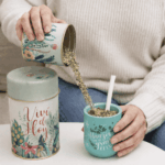 Combo Matero - Yerbera/Azucarera Lata "Vivi el Hoy" + Mate Nordico Verde Aqua + Bombilla - Imagen 2