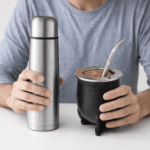 Combo Matero - Termo Bala Acero Inoxidable 1L + Mate Camionero Negro + Bombilla de Regalo - Imagen 2