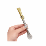 Bombillon de Alpaca y Bronce con Dije de Independiente (18cm)