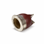 Mate Imperial Liso con Base Esquinero de Alpaca, Color Marron (12x10cm aprox.) - Imagen 3