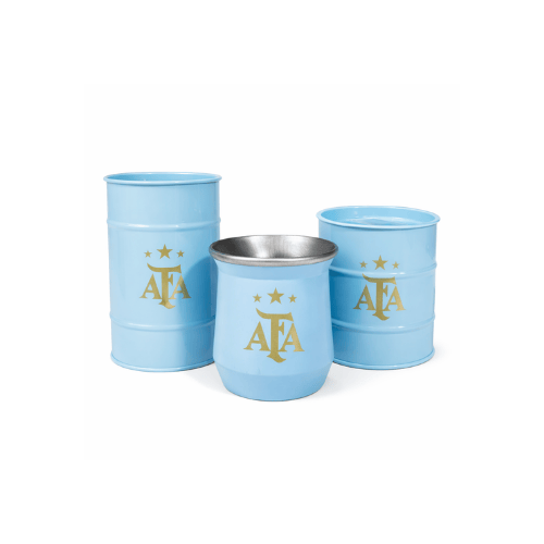 centella - 2026-02-27T130511.566 Combo Matero Afa - Yerbera/Azucarera Lata AFA + Mate Termico AFA (Color Celeste) - Imagen 1