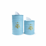 Combo Matero Afa - Yerbera/Azucarera Lata AFA + Mate Termico AFA (Color Celeste) - Imagen 5