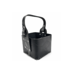 Canasta Matera Diseño Pelota, Premium 100% Cuero Primera Calidad, Color Negro (BOCA JUNIORS)