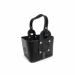 Canasta Matera Diseño Pelota, Premium 100% Cuero Primera Calidad, Color Negro (BOCA JUNIORS) - Imagen 2