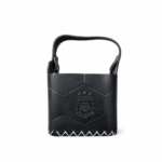 Canasta Matera Diseño Pelota, Premium 100% Cuero Primera Calidad, Color Negro (AFA) - Imagen 5