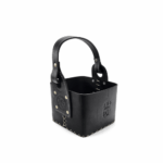 Canasta Matera Diseño Pelota, Premium 100% Cuero Primera Calidad, Color Negro (AFA) - Imagen 3