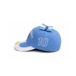 Gorra de Gabardina ARGENTINA, Celeste y Blanca con Escudo, 3 Estrellas y el "10" Bordado - Imagen 2