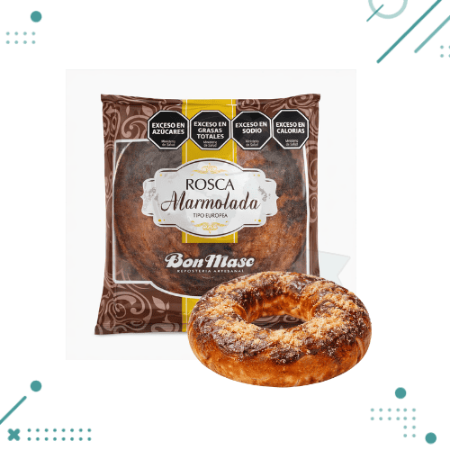 podes crear la imagen de solo el producto sin el envoltorio Rosca de Pascua Bon Mase, Marmolada x400g - Imagen 1