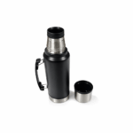 Combo Matero - Termo Acero Inoxidable 1.2L con Manija (negro)+ Mate Imperial Negro con Bombilla + Canasta Matera Uruguaya (negro) + Yerba Taragui 250g - Imagen 5