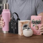Combo Matero - Termo Acero Inoxidable 1.2L con Manija (rosa)+ Mate Criollo Ceramica (rosa) con Bombilla + Canasta Matera Uruguaya Negra + Yerba Porongo 500g - Imagen 2