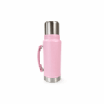 Combo Matero - Termo Acero Inoxidable 1.2L con Manija (rosa)+ Mate Criollo Ceramica (rosa) con Bombilla + Canasta Matera Uruguaya Negra + Yerba Porongo 500g - Imagen 6
