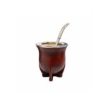 Combo Matero - Termo Acero Inoxidable Media Manija + Mate Camionero (marron) con Bombilla + Canasta Matera Uruguaya (marron) + Yerba Romance 250g - Imagen 3