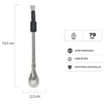 Bombilla Para Mate Stanley Spoon Color Negro - Imagen 2