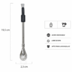 Bombilla Para Mate Stanley Spoon Color Negro - Imagen 2