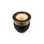 Mate Roma Cuero Tallado Dije Sol Color Negro (10x10cm aprox) - Imagen 6
