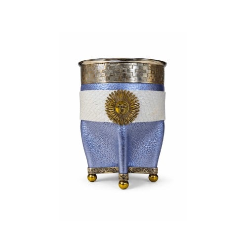 Diseño sin título - 2026-04-15T135101.101 Mate Imperial Premium Bandera Argentina (Base Bolitas) (14x10cm aprox) - Imagen 1