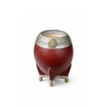 Mate Torpedo Virola Cincelada Dije Sol - Color Marron (Base Bolitas) (14x7cm aprox.) - Imagen 2