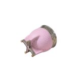 Mate Imperial Base Bolitas Cuero Croco -  Color Rosa (12x10cm aprox) - Imagen 4