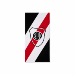 Toallon Playero RIVER PLATE- Negro, Rojo y Blanco